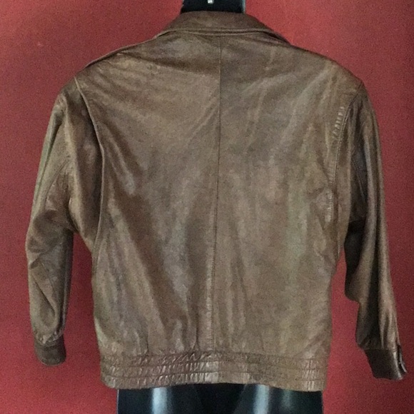 MARSHALL FIELD’S LEATHER BOMBER JACKET SIZE S* - Picture 3 of 5